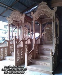 Mimbar Masjid Ukiran Jepara Jati