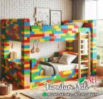 Tempat Tidur Anak Tingkat Warna Warni